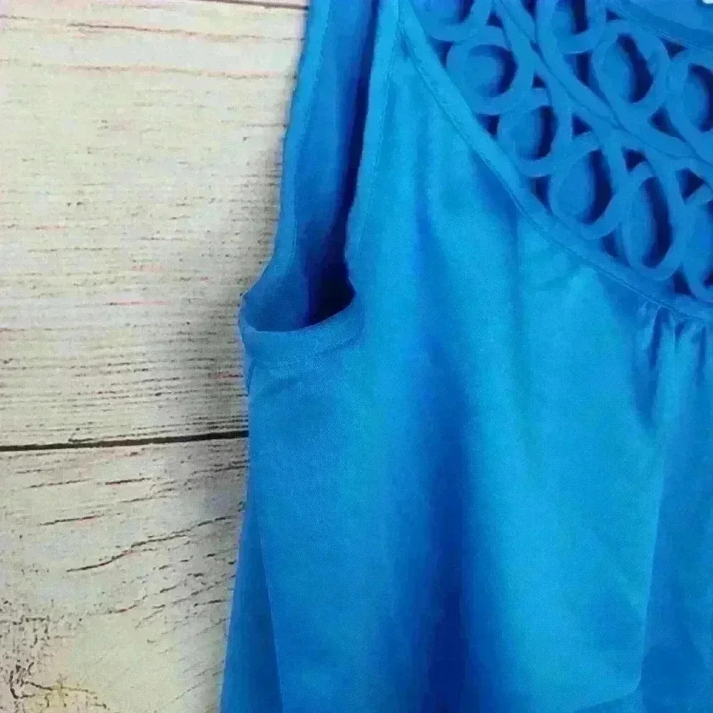 Banana Republic Factory women's royal blue polyester blouse size PXXS - Picture 5 of 8
